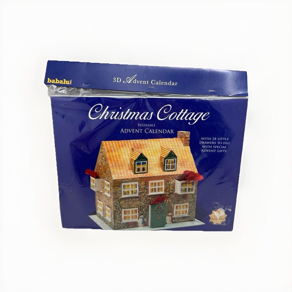 Babalu Christmas Cottage Reuseable 3D Advent Calendar 24 Drawers 612 Rayner